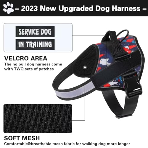 Belababy Service Dog Harness Small Medium Large, Adjustable Emotional Support Dog in Training Harness with Sturdy Handle - Image 4
