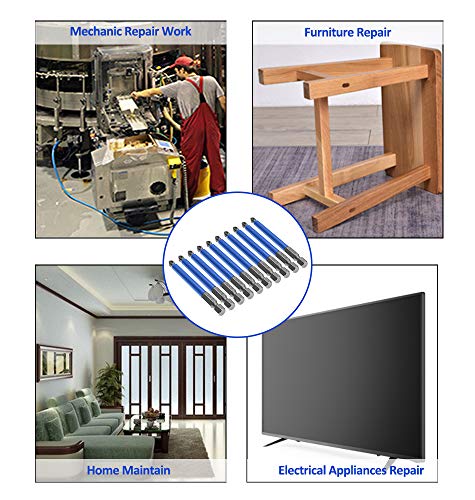 Amgiimor 10Pcs Magnetic Phillips Screwdriver Bits Set 3.5 Inch, 2 Non-Slip Cross Head Electric Screwdriver Bits Set 1/4