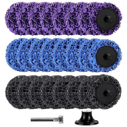 ZDNT 24 Piezas Discos de Limpieza Gruesos,50mm Disco de Limpieza,Disco Abrasivo Grinders,CSD Disco Pulido Disco Limpieza,Disco Abrasivo CSD,para Tratamiento de Superficies o Eliminación de Barniz