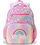 RHCPFOVR Girls Backpack for Elementary School, Backpack for Girls 5-8, Lightweight Kids Backpacks