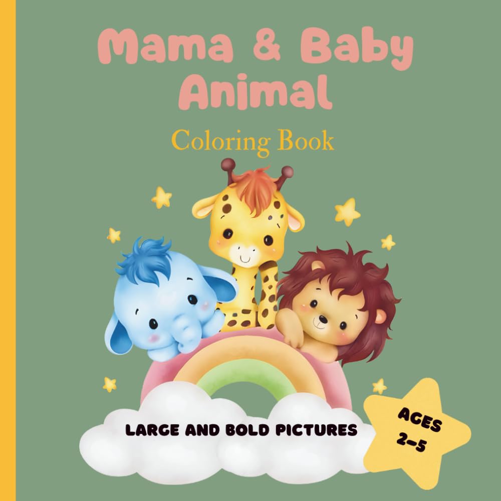 Mama & Baby Animal Coloring Book