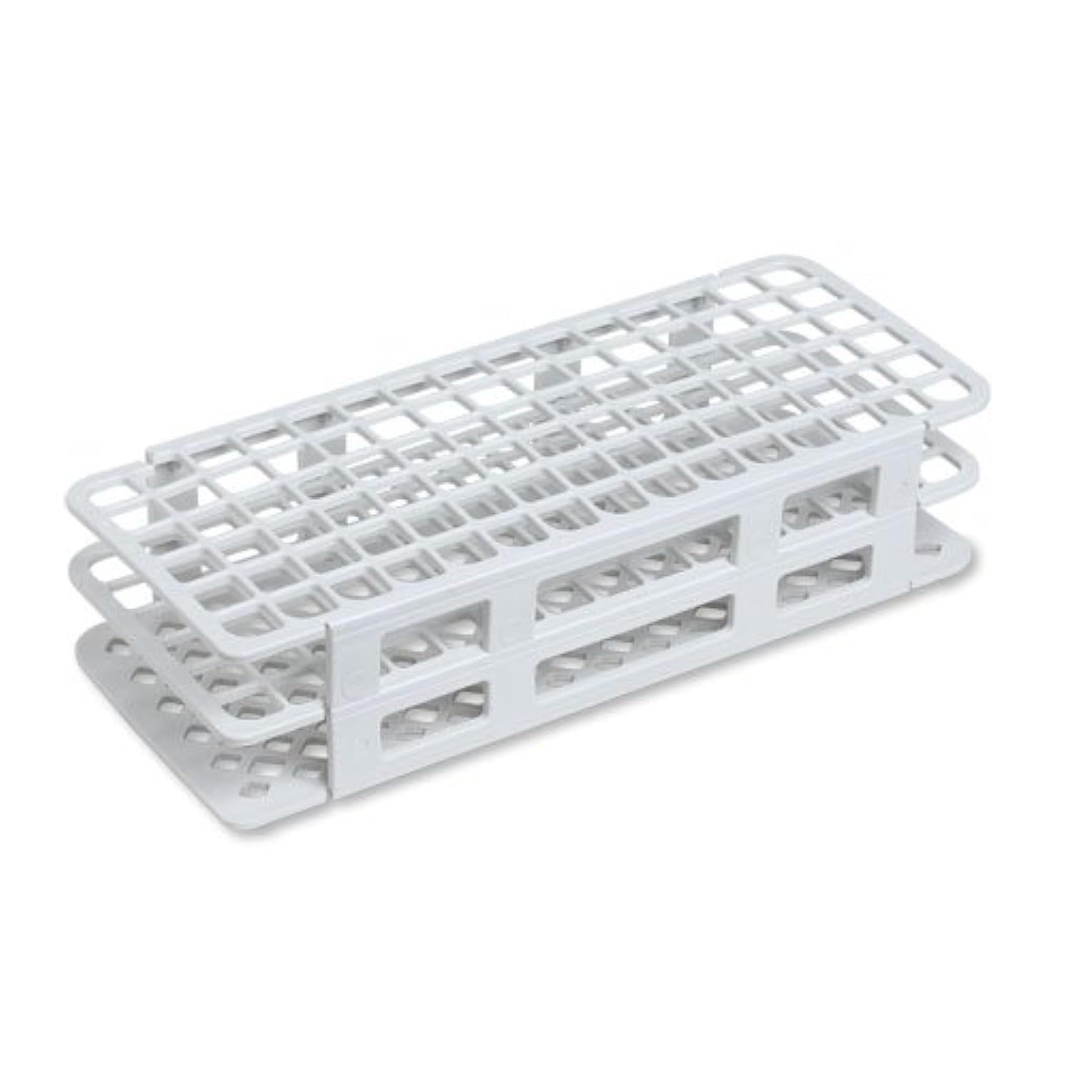 Karter Scientific 207D2 Plastic Test Tube Rack, Holds 90, for 12/13mm Diam. Tubes, PP mat., White