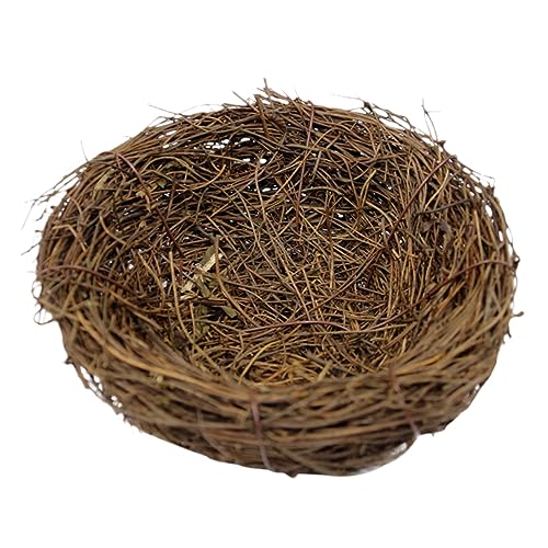 Abaodam 6pcs Woven Rattan Bird Nest Decorative Bird Nest Fairy Gardens Bird Nest Rattan Birdhouse Nest Natural Birds Nest DIY Crafts Artificial Bird Nest DIY Nest The Summer Vine Container