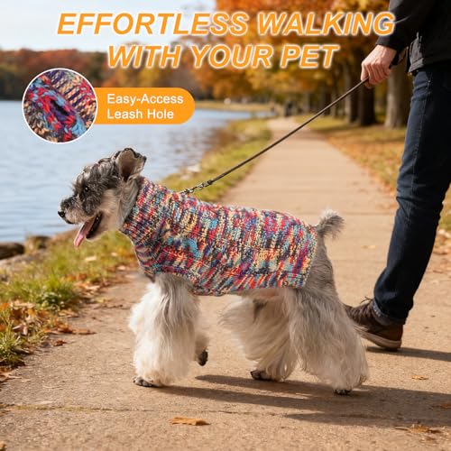 Image of BEAUTYZOO Dog Sweaters for Medium Dogs, Knit Clothes with Harness Hole