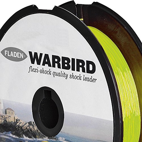 FLADEN WARBIRD 50m Spools of FLEXI-SHOCK Quality Shock Leader (YELLOW or ORANGE) Fishing Line (Available in 50lb and 60lb) (Yellow, 50m of 50lb to 0.60mm)[13-5050-Y]