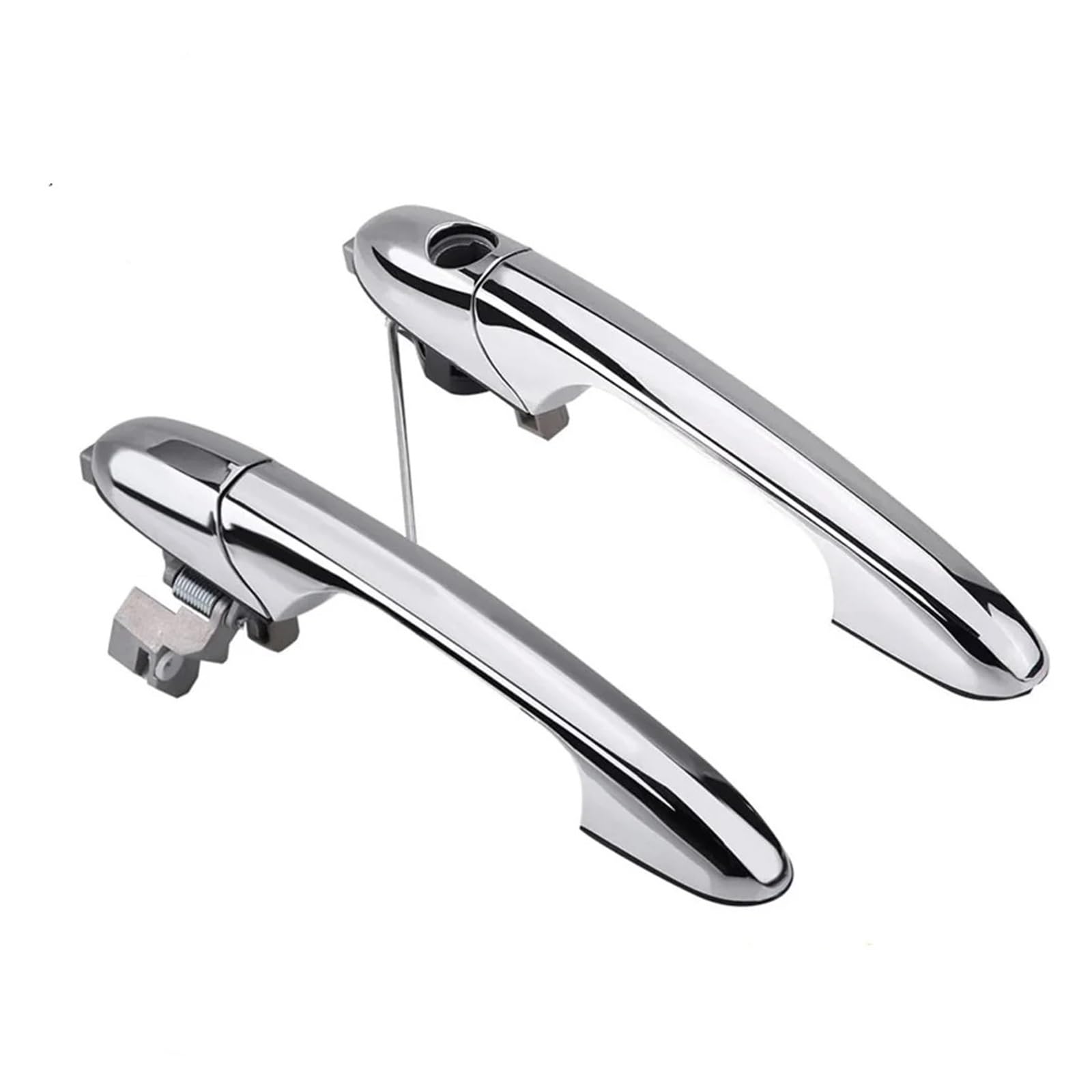PaCsci Car Outer Door Handle for Fiat 68069943AC 68069942AC 68069943AB 68069942AB Hand Drive Car Exterior Door Handle Chrome(Front left68069943AB)