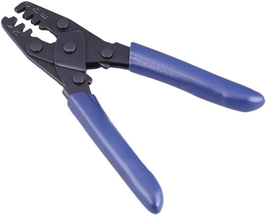 Self-Adjusting Crimping Pliers Tools with Cutter Crimping Plier for Cable,Wire Crimpers Crimp Tool Wiring Harness Crimping Crimper Open Barrel (Blue)