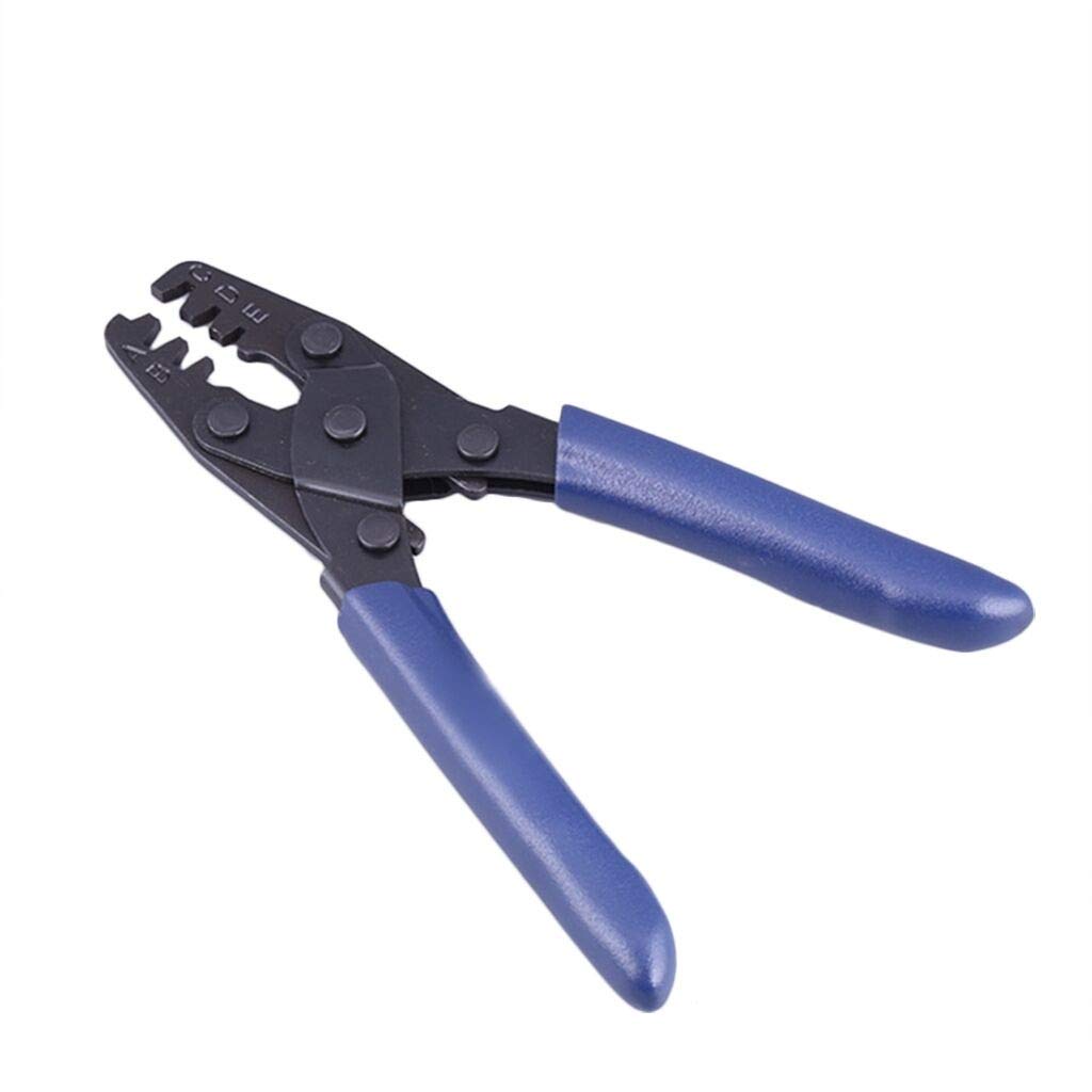 Self-Adjusting Crimping Pliers Tools with Cutter Crimping Plier for Cable,Wire Crimpers Crimp Tool Wiring Harness Crimping Crimper Open Barrel (Blue)