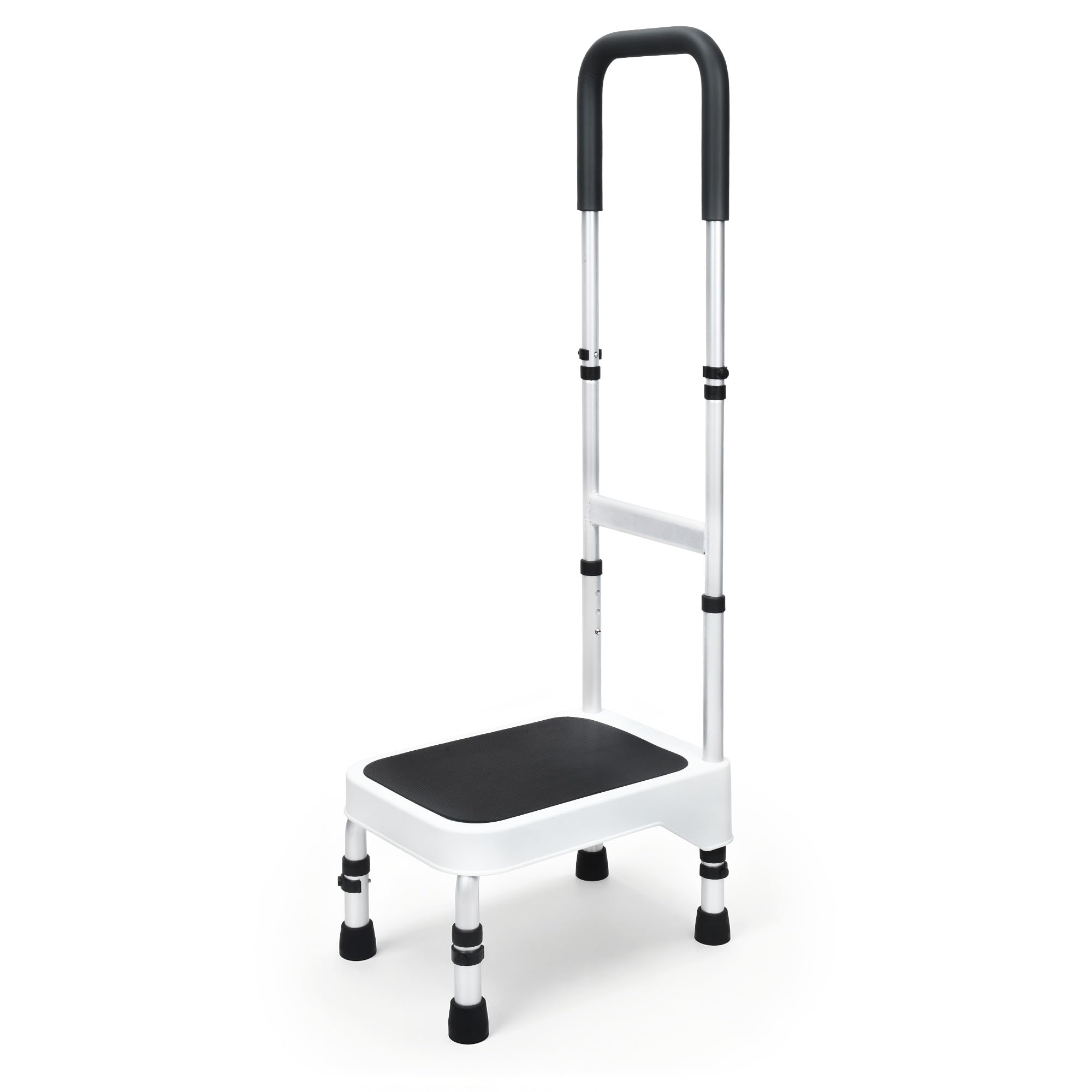 Photo 1 of HOMDABO Step Stool with Handle for Elderly - Portable Step Stools for Adults - Step Stool for Bed - Stepping Stool with Adjustable Handle and Legs Supports up to 275 LBS, HDB-503A