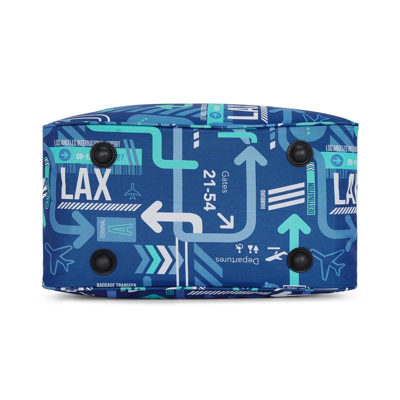 Image of uppercase JFK 50cm Duffle Bag | 44 LTS | Dust Resistant Travel Bag | Spacious Main Compartment | Adjustable Shoulder Strap |Sustainable Duffle Bag for Women & Men | 1500 Days Warranty (Blue)