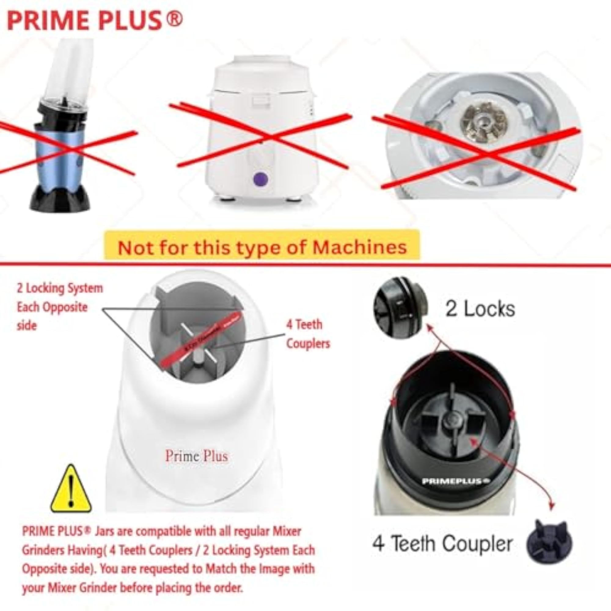 Heavy ABS Plastic Mixer Grinder Bullet Jar Set, 350ml & 530ml