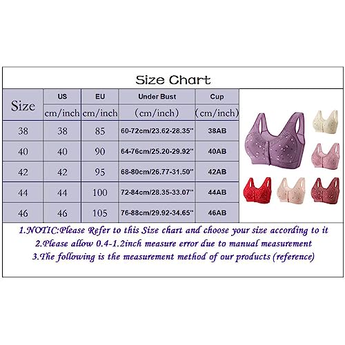 Women's Front Closure Wrap Tank Top Style Bra Comfortable Supportive Thin Large Size Underwear n128