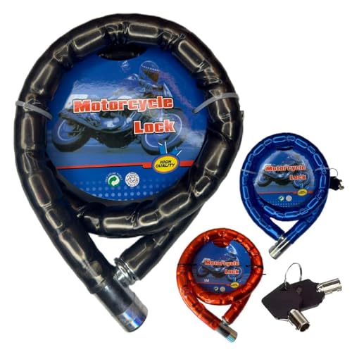 Trava Cadeado 100cm 22 mm Articulado Aço Reforçado Grosso Moto Bicicleta Bike Portão