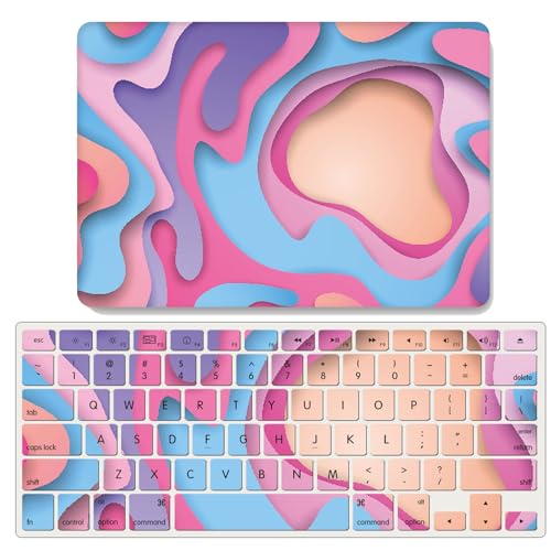 Carcasa rígida artística para MacBook Retina 12 modelo A1534 con protector de teclado