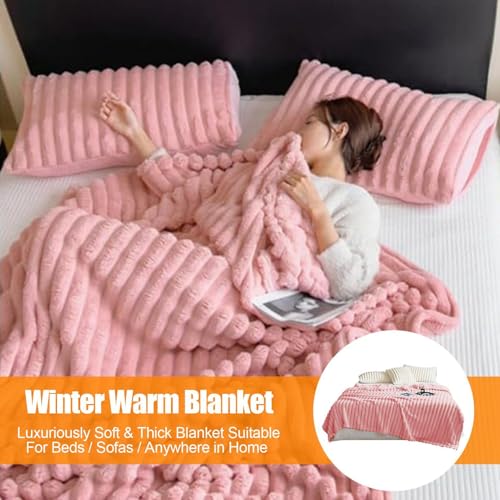 Couverture en fausse fourrure jeté de lit et canapé moelleux peluche