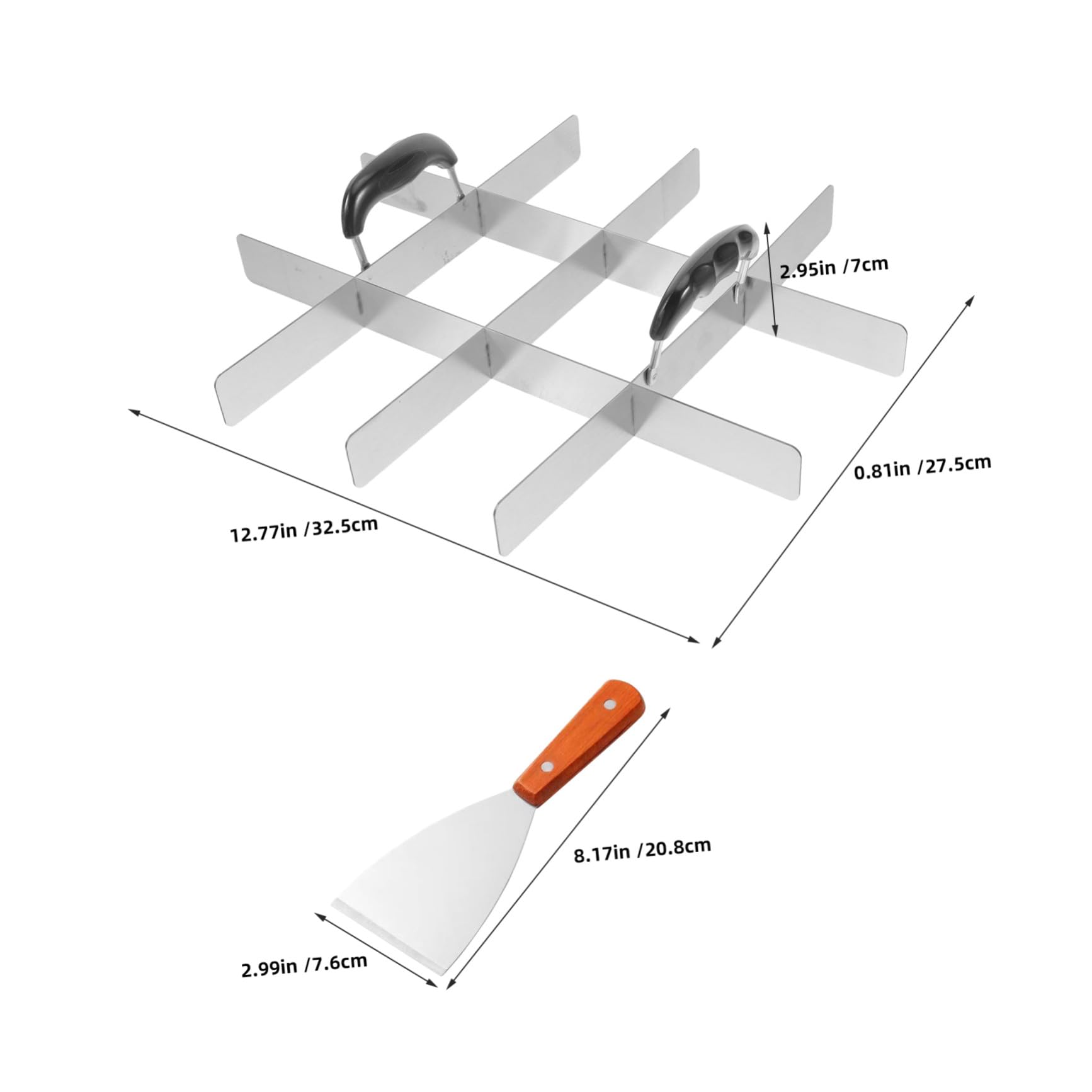 DOITOOL 2 Piezas Divisor y Cortador de Pasteles de Acero Inoxidable Espátula Ergonómica para Servir Tartas Pizzas Lasañas y Postres Herramienta Cómoda y Duradera para Repostería Precisa