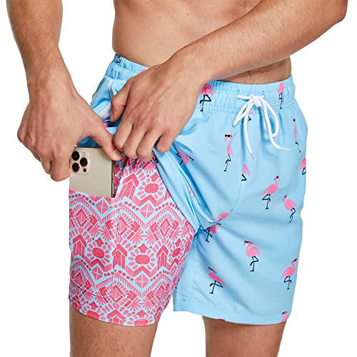 ZENGVEE Badehose Herren Badeshorts Bademode Kurz Schwimmhose Männer 2 in 1...
