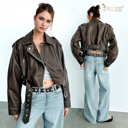 JASGOOD Women Leather Belt Fashion Studded Belt Ladies Punk Belt Vintage Leather Belt for Jeans Dress3