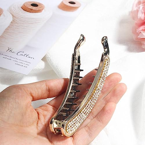 3 piezas Pinzas para cabello con diseño de piedra brillante, accesorios para el cabello de color blanco, negro, marrón y multicolor miniatura 6
