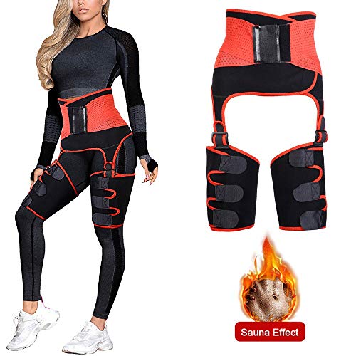 Newtion Waist Trainer Trimmer for Woman Weight Loss Thigh Waist Butt Lifter Shapewear Belt-Workout Body Sweat Band