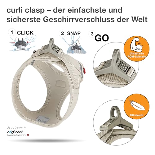 Vest Harness curli Clasp Air-Mesh Light-Tan 3XS