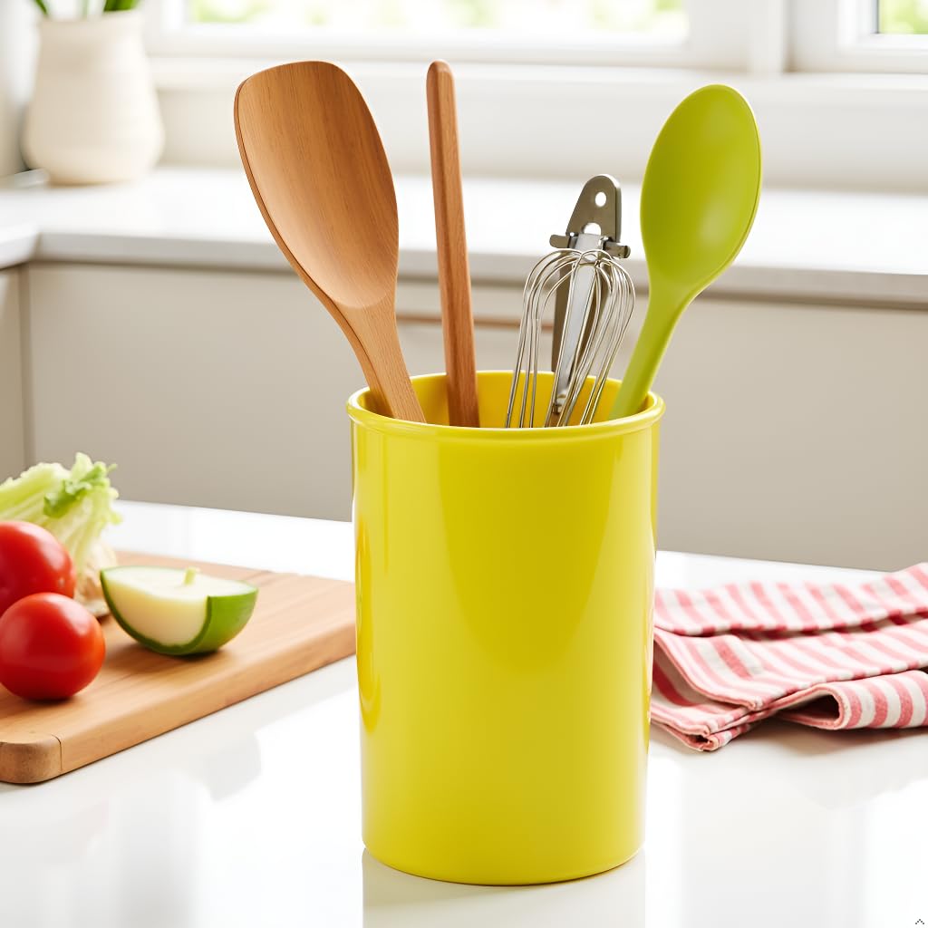 Reston Lloyd Calypso Basics - Soporte de plástico para utensilios, color limón