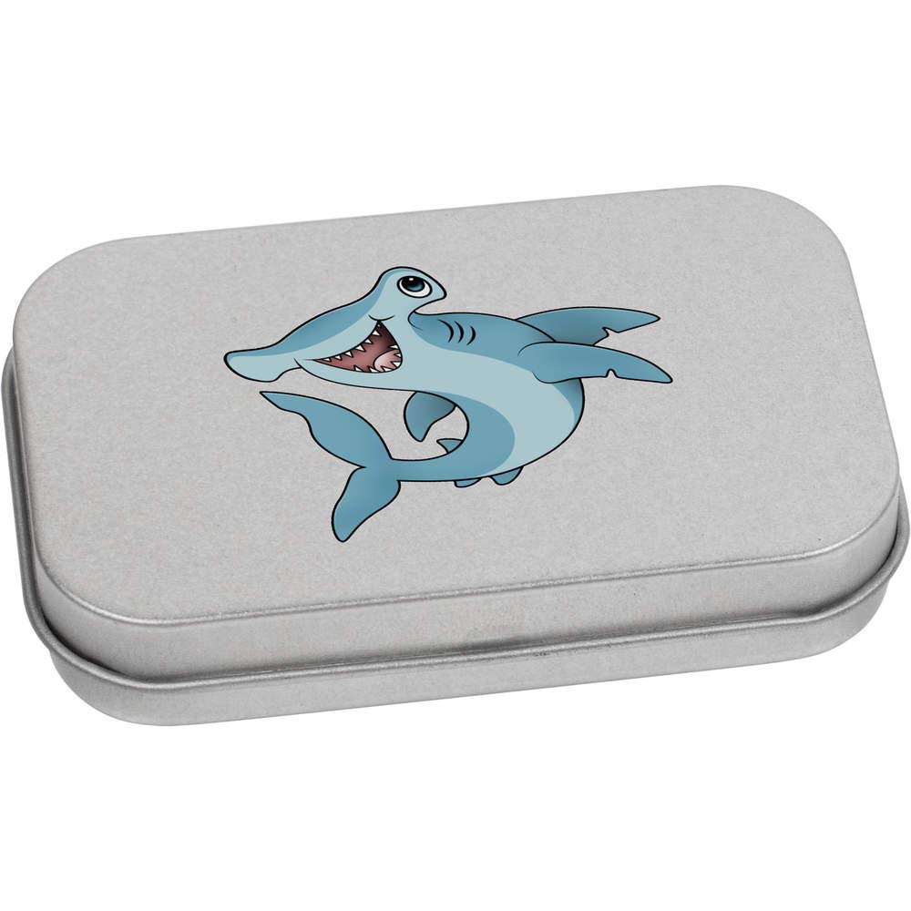 Azeeda 80mm 'Hammerhead Shark' Metal Hinged Tin/Storage Box (TT00147213)