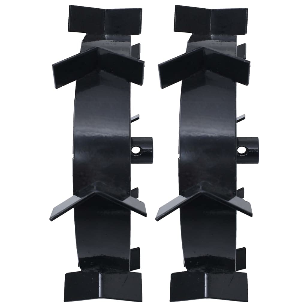 vidaXL 2X Roues Métalliques pour Cultivateur à Essence Roue de Stabilisation de Motobineuse Roue de Motoculteur Résistant 6,5 ch Noir