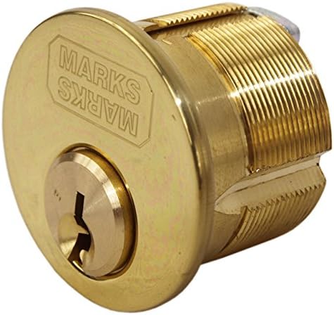 Marks #2122 Polished Brass US3 Solid 15/16 Mortise Cylinder