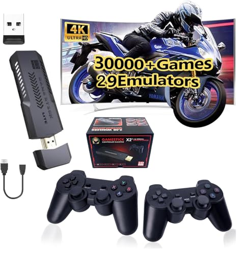Consola de Juegos Retro Inalámbrica,más de 30000 Juegos Integrados,PSP. Salida HDMI TV Videojuegos, con Controladores Inalámbricos Duales de 2.4 G