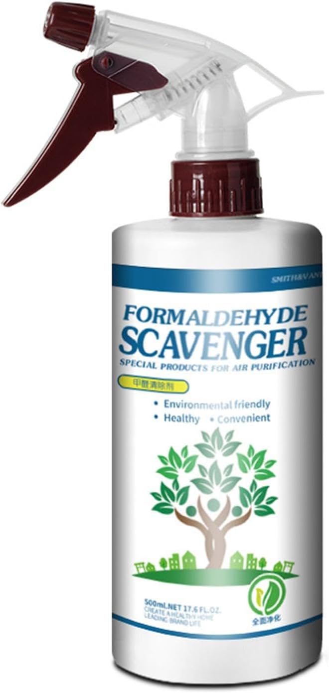 Formaldehyde Removal Spray | 500ml Formaldehyde Removal Solution | Household Odorless Air Purifier | Household Odor Eliminator For Furniture, Wall, Floor, Curtain, And Car Interior