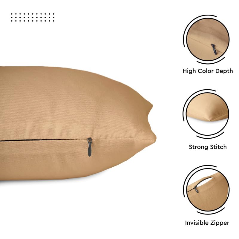 Encasa XO Cotton Throw Pillow Covers Set of 2 I 20x20 in (50x50 cm) - Image 4