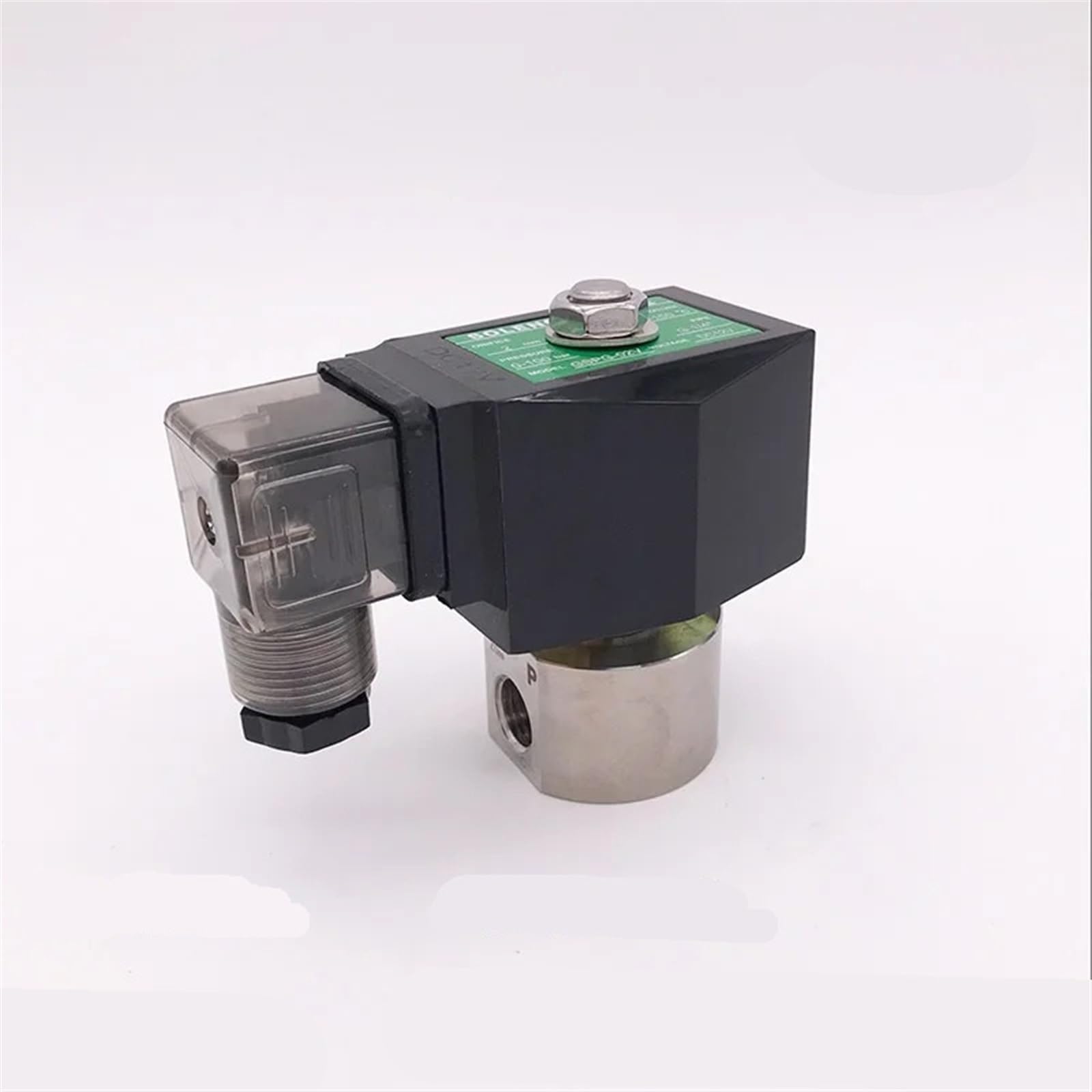 Électrovanne 2 voies eau 100 bar avec raccord orifice 1/4 pouce pour pompe de lavage auto 12V