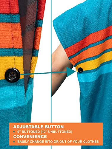 Image of SUN CUBE Surf Poncho Changing Robe with Hood | Thick Quick Dry Microfiber Wetsuit Changing Towel for Surfing Beach Swim Outdoor Sports