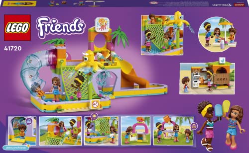 Image of LEGO 41720 Friends The Water Park, Summer Buildable Toy for 6 Year Olds with Mini Dolls, Slides and Aquarium, Birthday Gift Idea