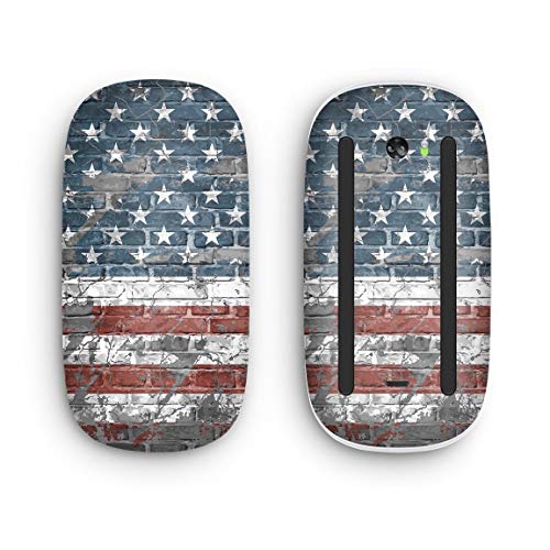 Design Skinz Vintage USA Flag Vinyl Decal Compatible with The Apple Magic Mouse 2 (Wireless, Rechargable) with Multi-Touch Surface