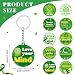 Kigeli 100 Pcs Mental Health Awareness Month Keychain Gifts Bulk Acrylic Mental Health Awareness Items Green Ribbon Keychains for Women Men Public Charity Events Supplies