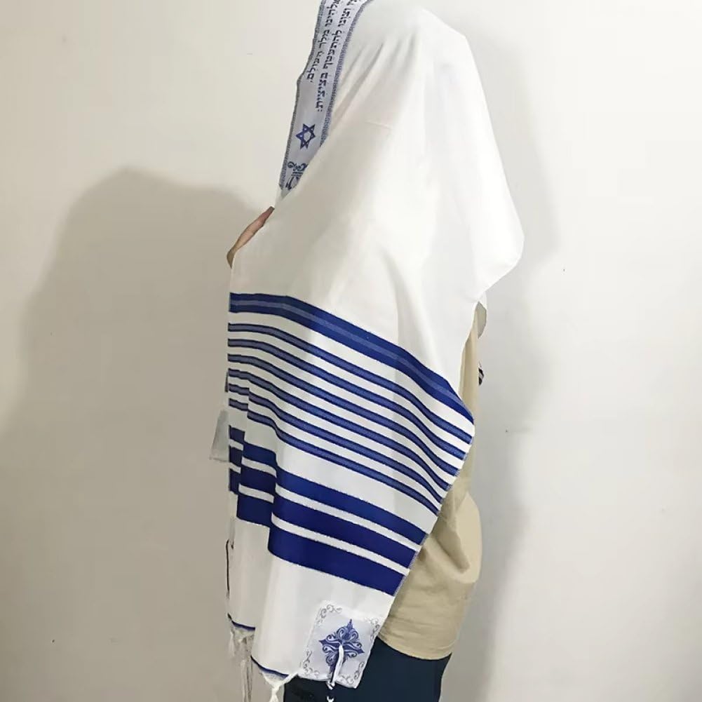 Talit mesjanistyczny w paski, szal modlitewny dla mężczyzn i kobiet, talit przymierza, arabski szal modlitewny, szalik w stylu etnicznym, chrześcijański żydowski talit