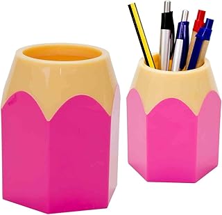 Lote de 10 Originales Lapiceros Decorativos "Lápiz " (Color a Elegir). Recuerdos.Material Escolar. Regalos Originales.Detalles de Bodas, Comuniones, Bautizos, Cumpleaños.CC (ROSA)