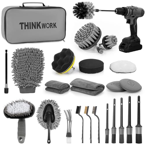 THINKWORK Car Detailing Kit, Car Detailing Brush Set, Car Cleaning