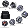 A-QMZL Shoulder Bag Men's Crossbody Bag Large Capacity Messenger Bags Nylon Man Bag Casual Handbag Side Satchel with Multiple Pockets for Working HikingTraveling (Black 1) #3