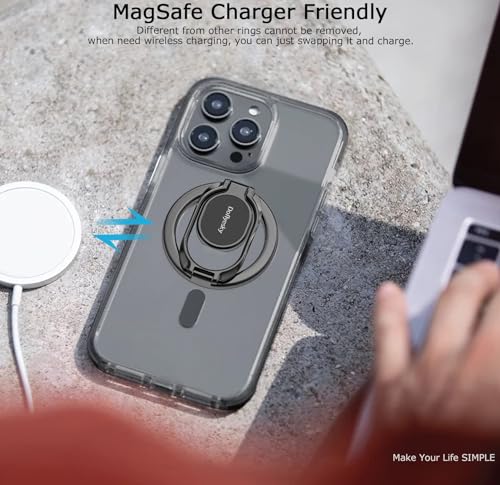 Doflyesky Magnetic Phone Ring Holder with Magsafe, Double Adjustable Gym Finger Ring Grip, Removable Phone Grip, for iPhone, iPad and Smartphones, Compatible with Magnetic Car Mount (Colorful) - image 9