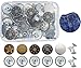 Produktbild 50 Set Metall Druckknöpfe Jeans Knöpfe 17mm Jeans Druckknopf Set Knöpfe Leder Nieten Druckknopf Nieten Metall Hosenknopf Jean Buttons Kein Nähen Abnehmbar 5 Stile Zur Reparatur Von Jeans, Hose, Jacke
