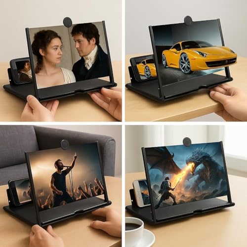 Image of 3D HD Screen Magnifier & Phone Holder - Screen Expander and Amplifier for All Smartphones with Eye Protection