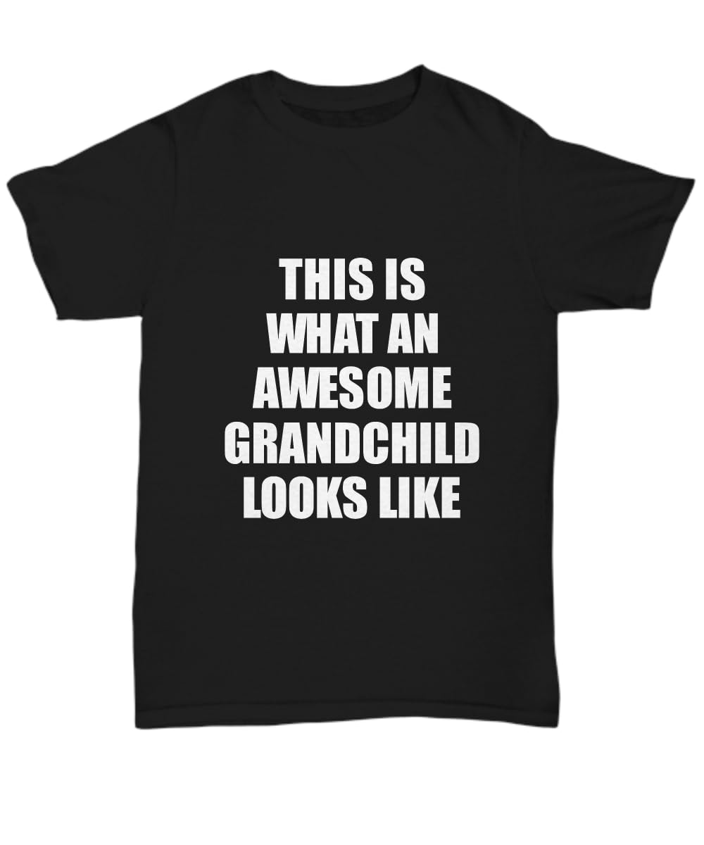 Awesome Grandchild T-Shirt Funny Gift for Grandchildren Looks Like Unisex Tee Bl Black