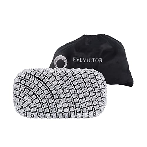 Image of Women Evening Clutch Purse Sparkling Cocktail Prom Party Evening Bag Small Crystal Wedding Handbag