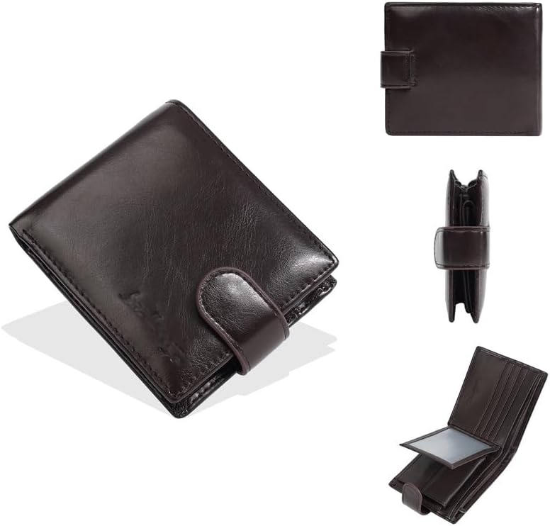 VIDI Men's Wallet Retro Card Holder PU Short Leather