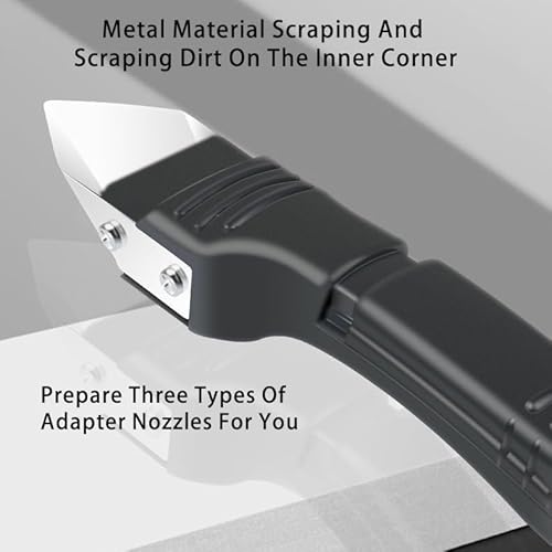 CXAFQ Silikonentferner aus Edelstahl, Multifunktionale 3 in 1 Profi Silikon Werkzeug Schaber Set, Silikonentferner aus Edelstahl, Finishing Glätten-Entfernungs-Werkzeug, Geeignet für Küche, Bad.