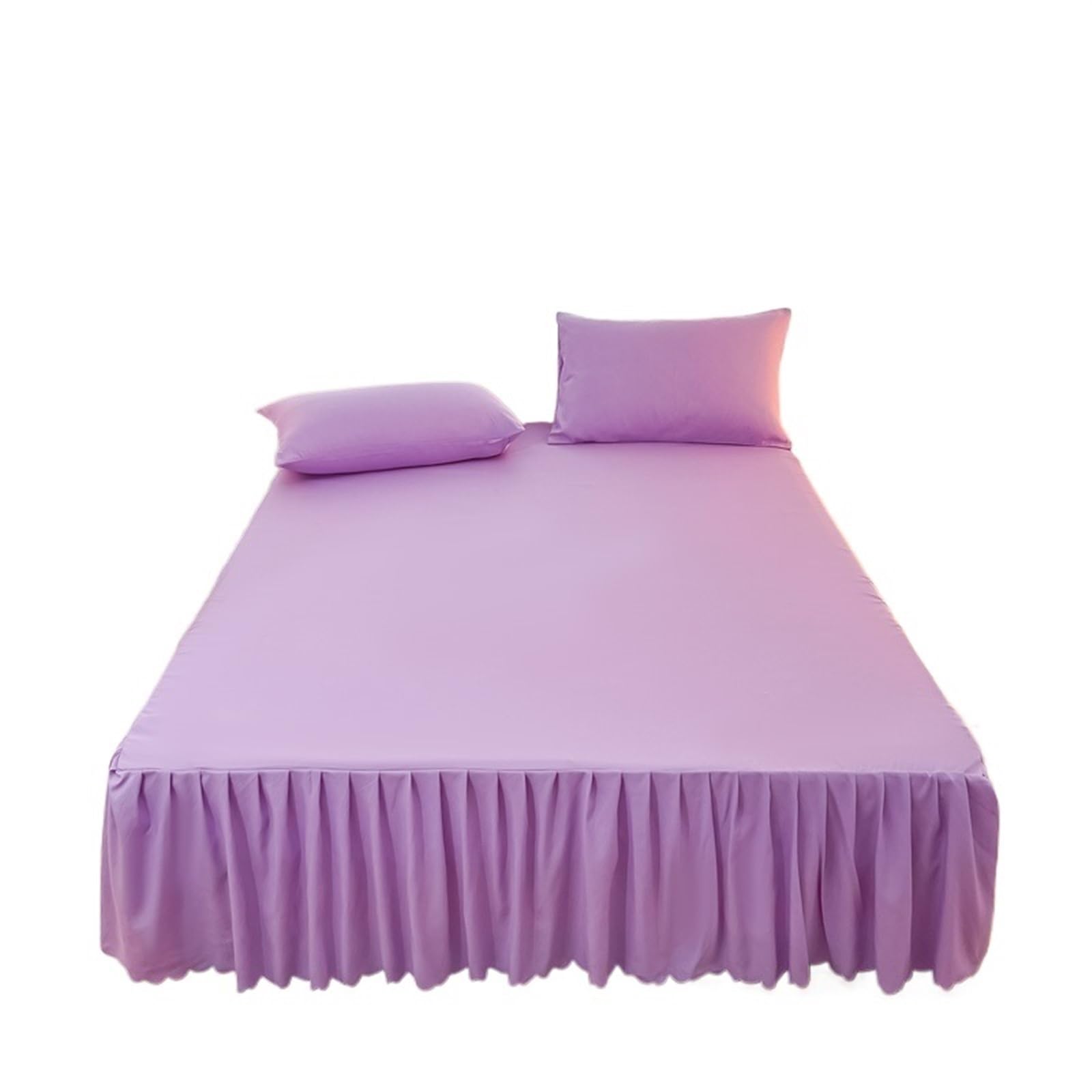 EJvkrbtx Ruffle Wrap Bedspread Bed Skirt Set With Pillowcase 3pcs Multiple Sizes(4,150x200cmx30cm 3pcs)