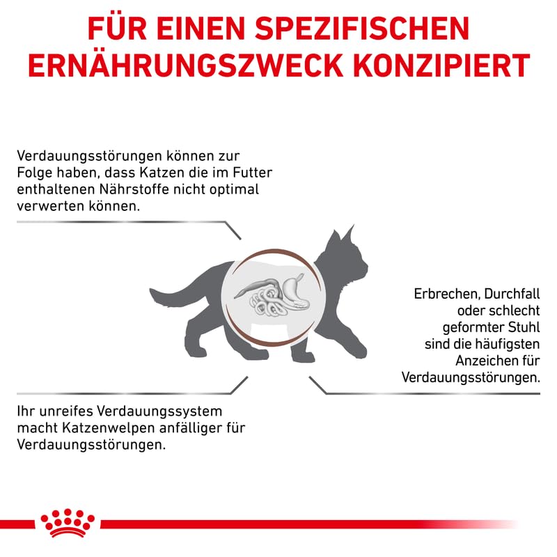 Royal Canin Gastrointestinal Kitten Feline | 4er Pack | 4 x 400 g | Diät-Alleinfuttermittel für Kätzchen | Kann dabei helfen Störungen im Gastrointestinaltrakt zu verringern